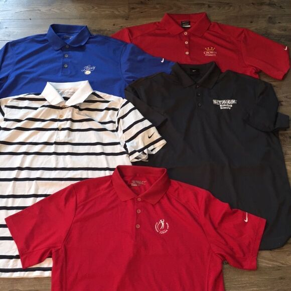 5-Nike Assorted Golf Polo Shirt W/Tour Performance - Picture 1 of 6
